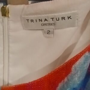 FINAL PRICE NWOT TRINA TURK multi-colored floral/waffle-styled dress 2